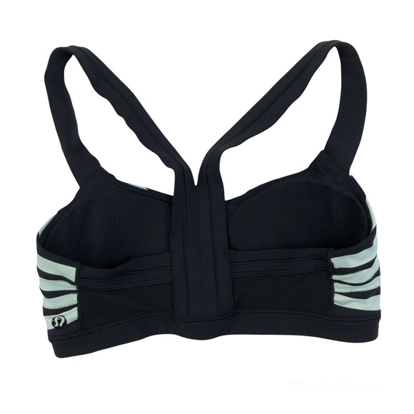 Lululemon Cardio Kick Sports Bra Mint Size 4 Black Stripe - Picture 3 of 11